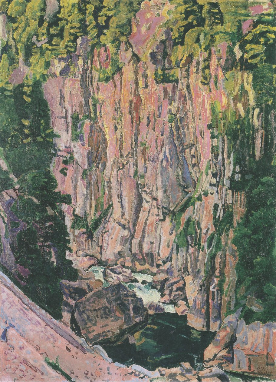 Aareschlucht af Ferdinand Hodler