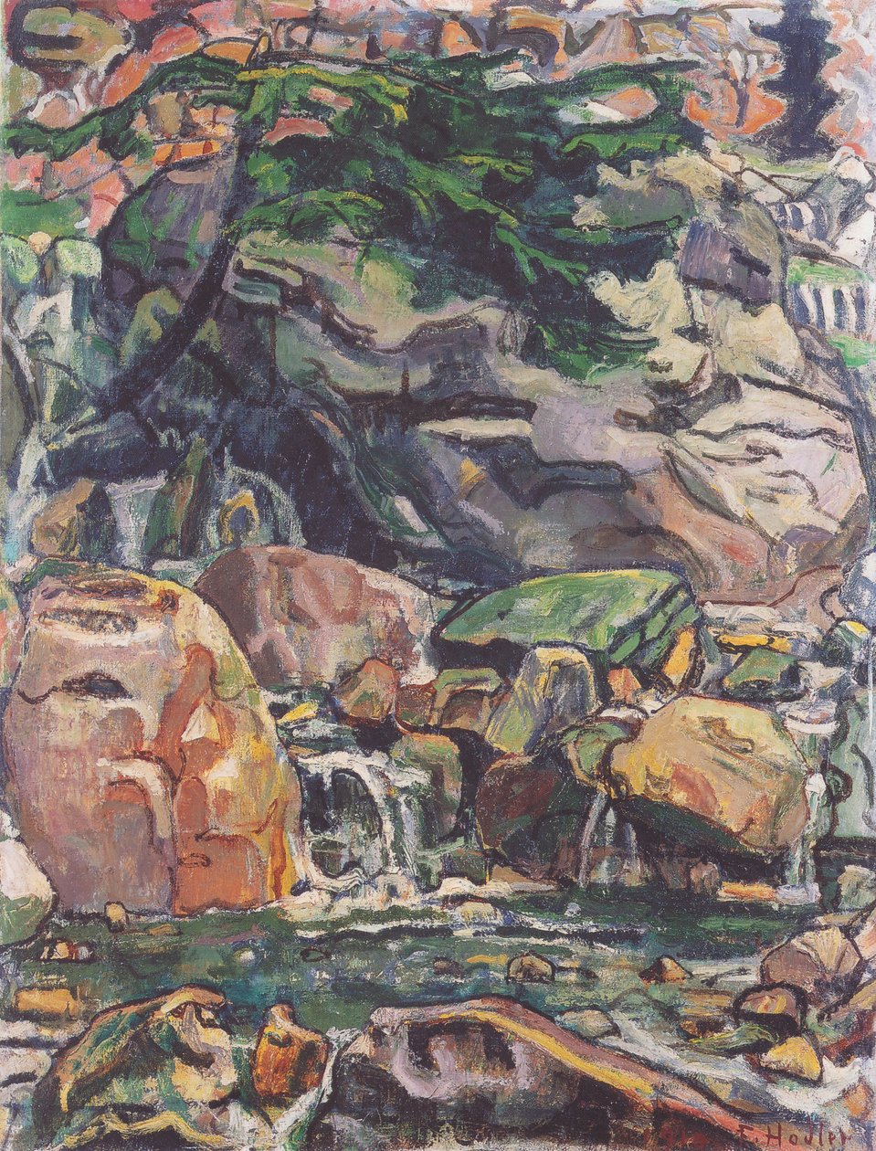 Bjergbæk nær Beatenberg af Ferdinand Hodler