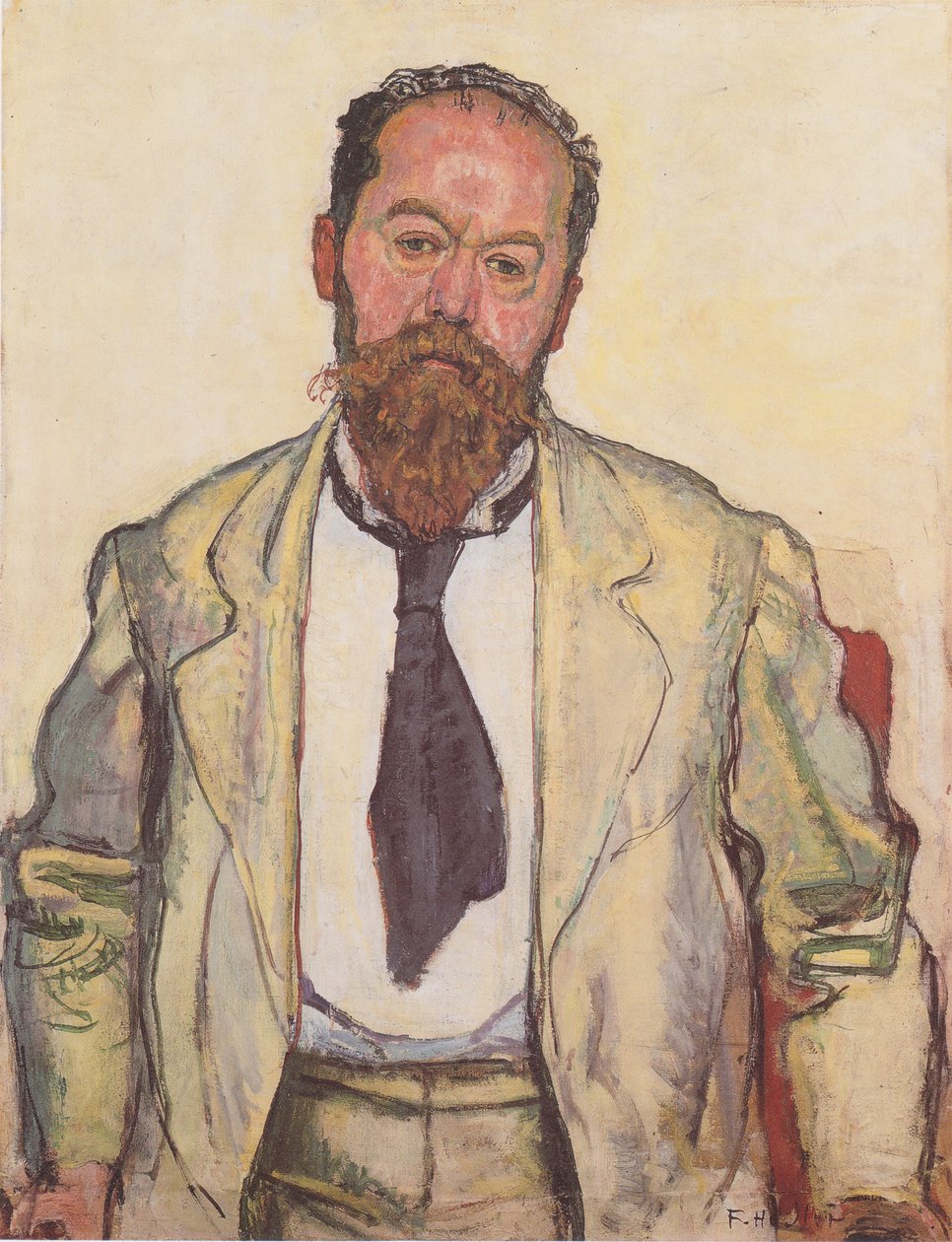 Portræt Mathias Morhardt af Ferdinand Hodler