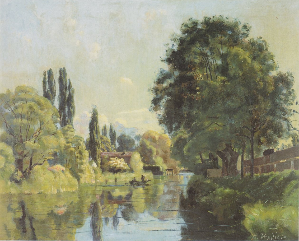 Aare -kanalen nær Thun af Ferdinand Hodler