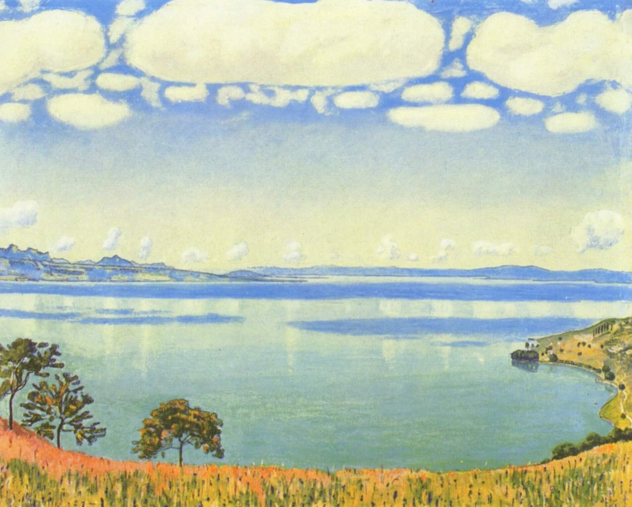 Genevesøen fra Chexbres af Ferdinand Hodler