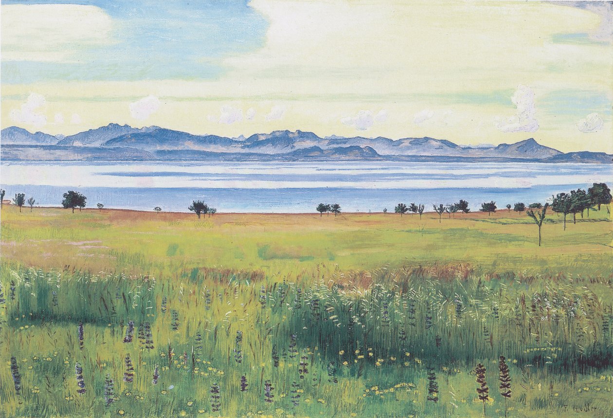 Genfersøen fra St Prex af Ferdinand Hodler