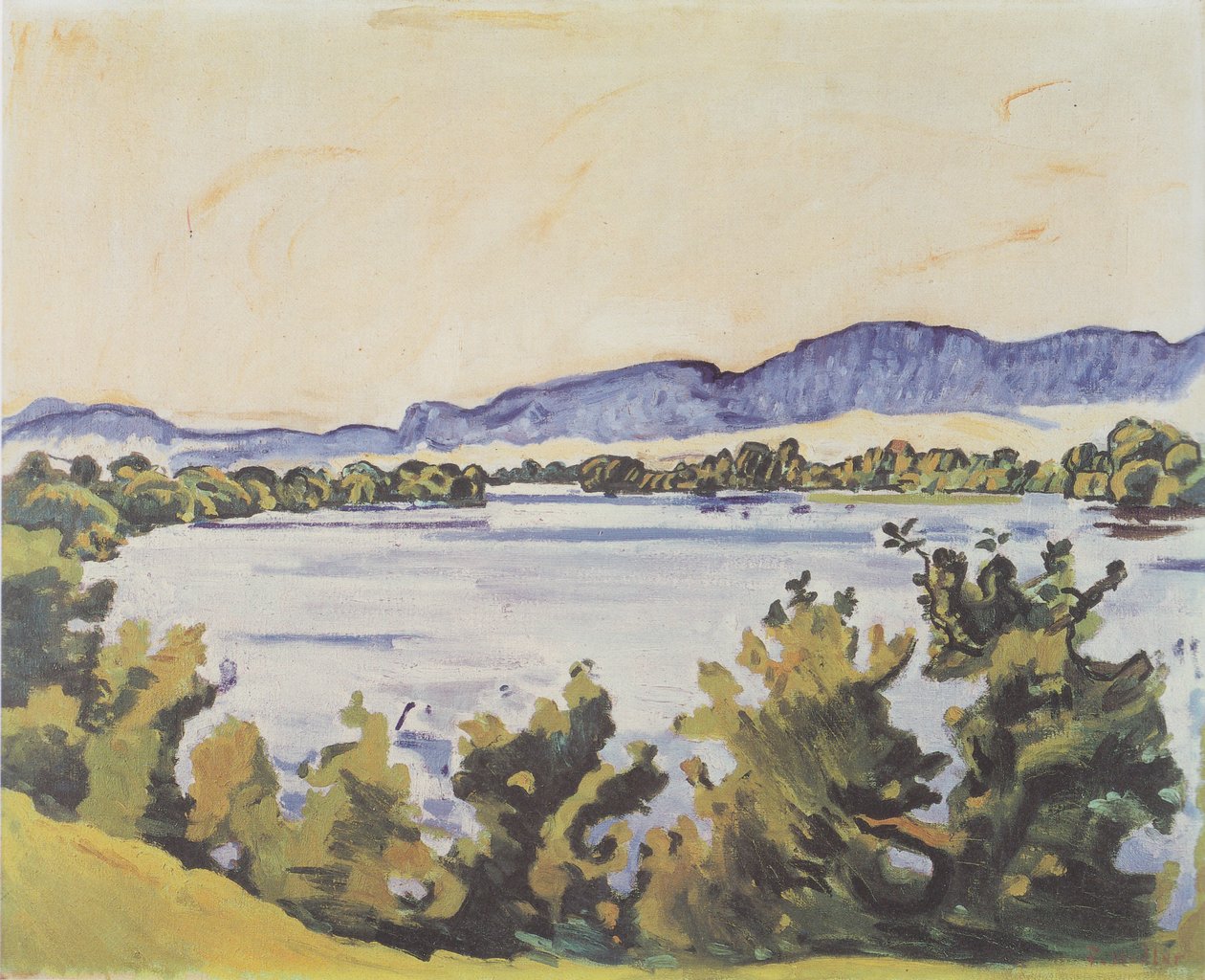 Aare nær Solothurn af Ferdinand Hodler