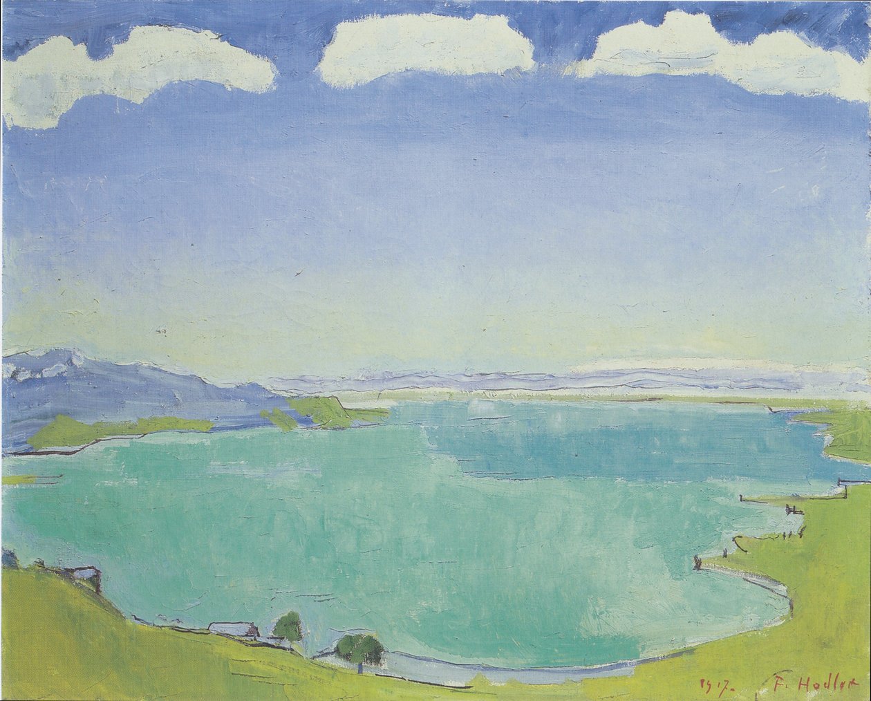 Genfersøen fra Caux af Ferdinand Hodler