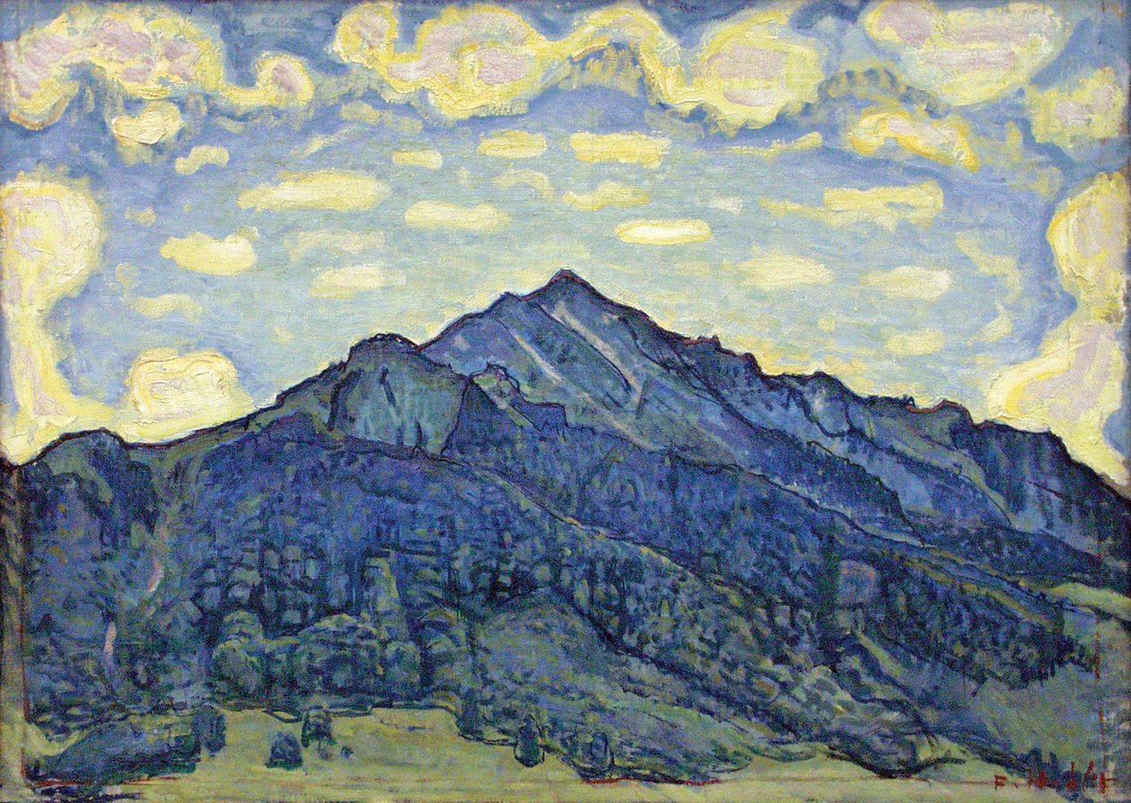 Landskab i de schweiziske alper af Ferdinand Hodler
