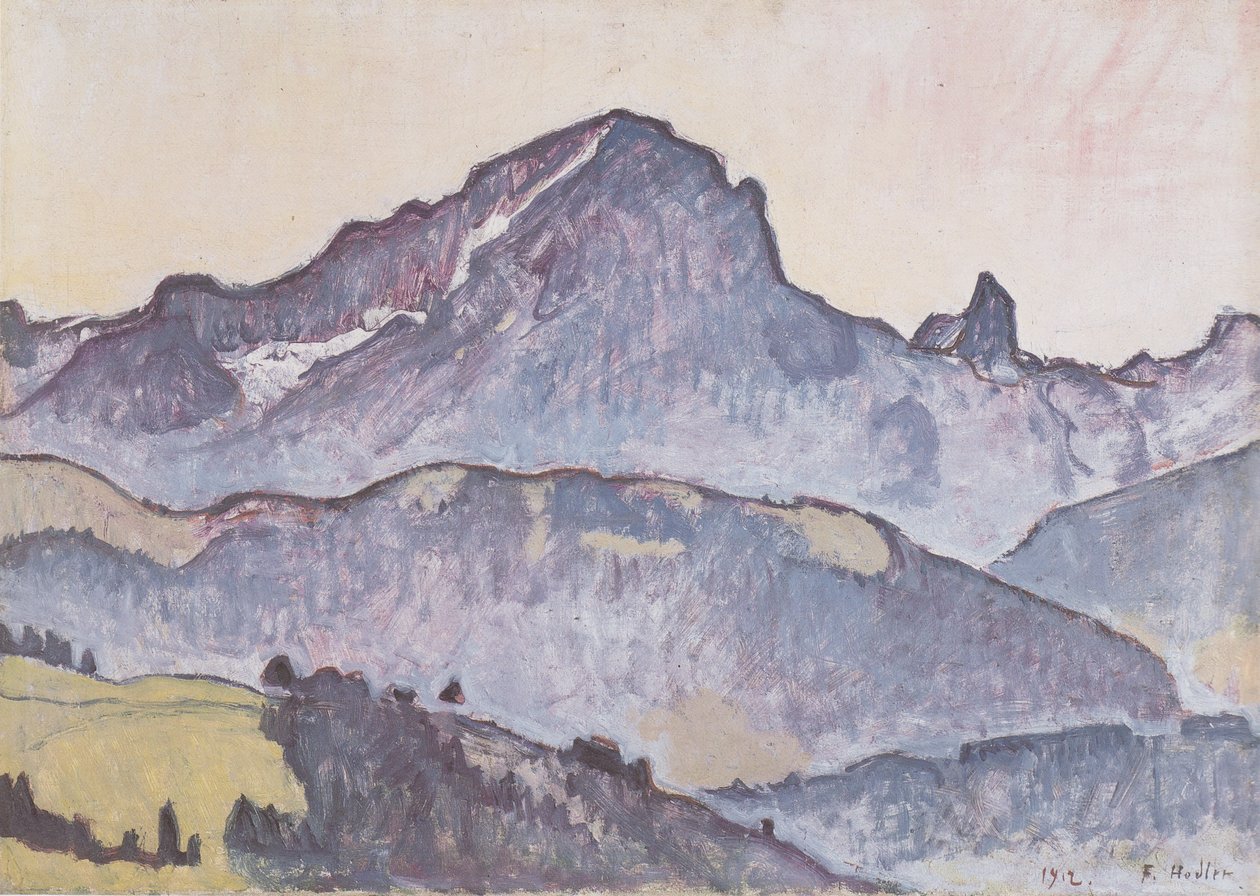 Le Grand Muveran fra Villars af Ferdinand Hodler