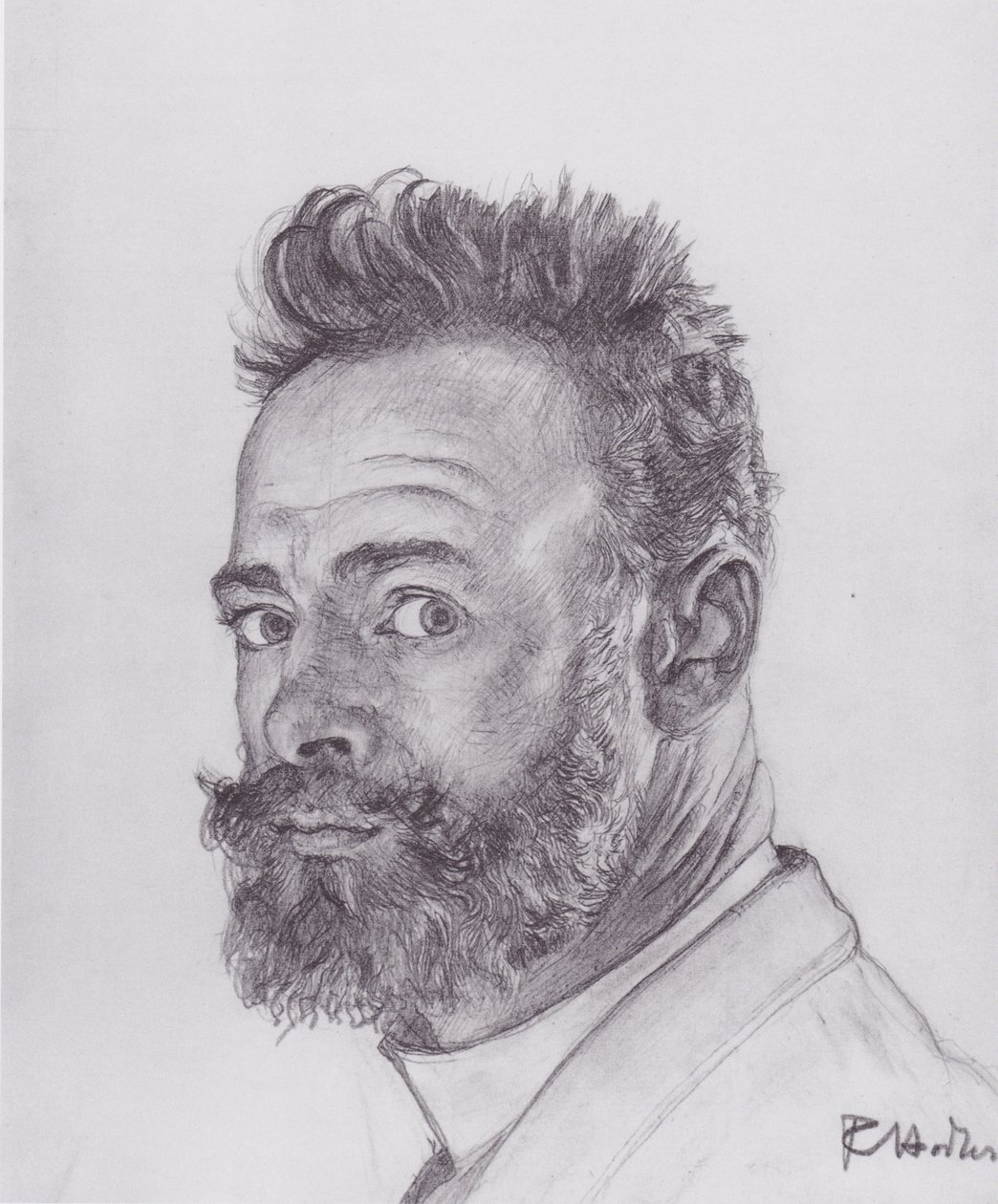 Parisisk selvportræt af Ferdinand Hodler