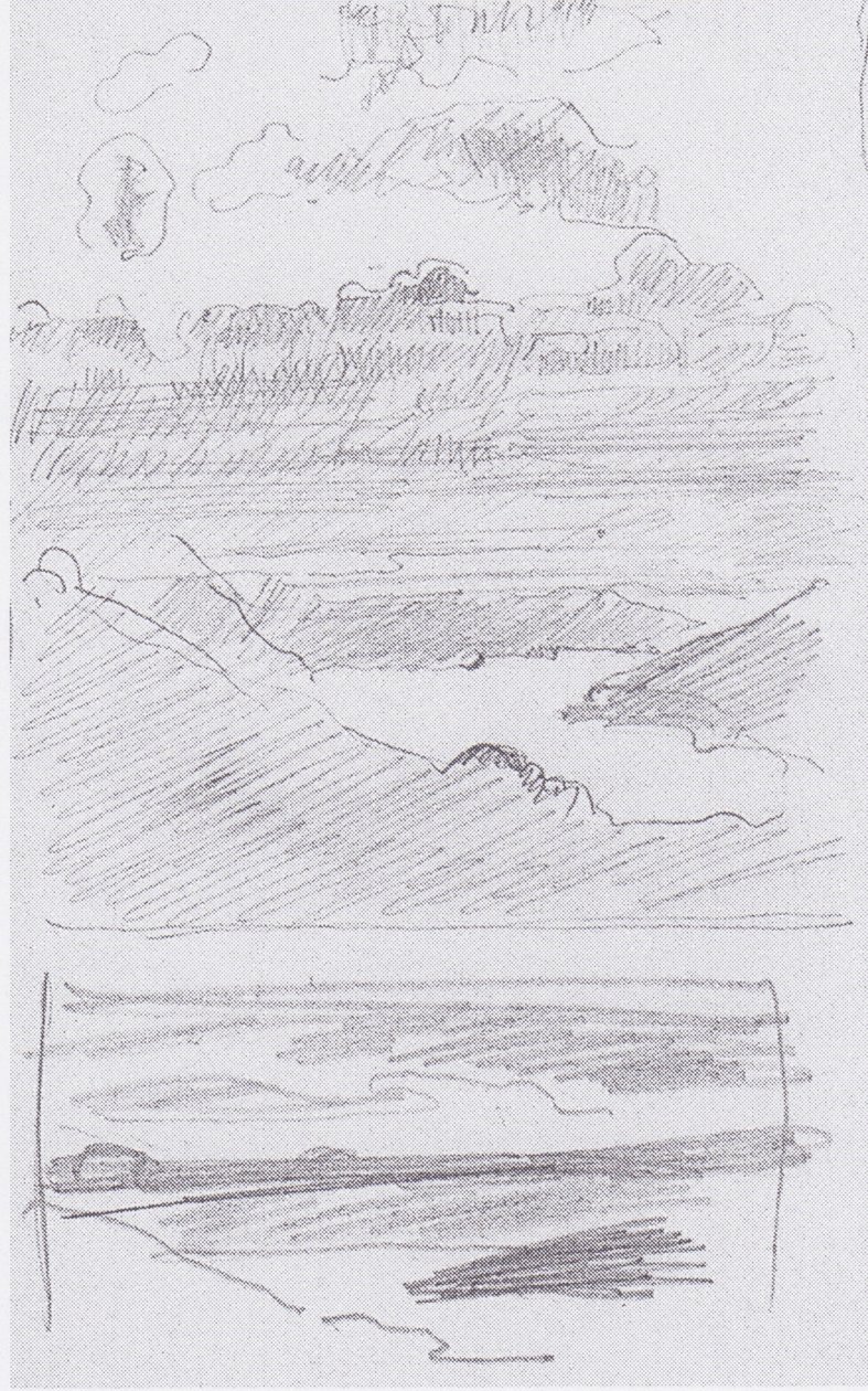 Thun -søen fra stien til Schynigen Platte af Ferdinand Hodler