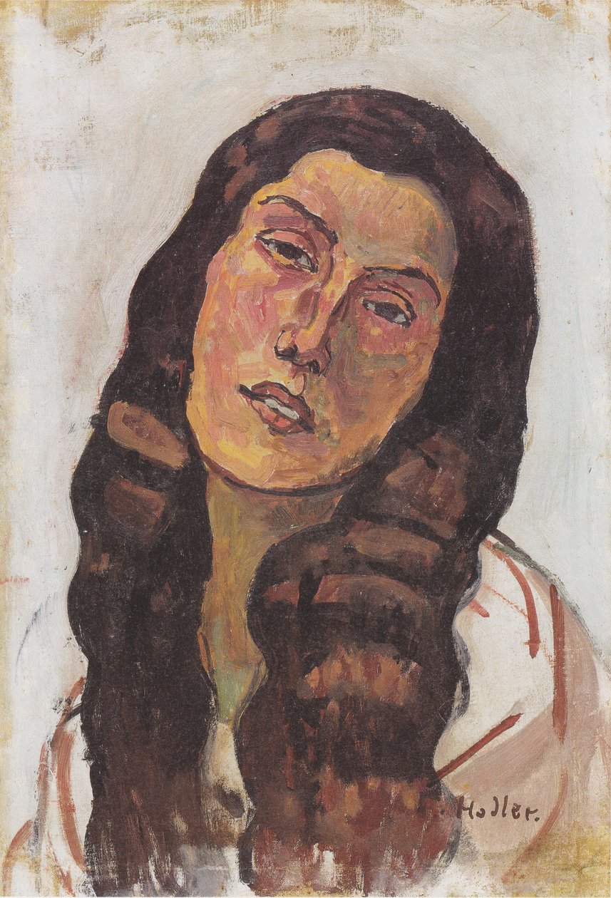 Valentine Godé-Darel med løst hår af Ferdinand Hodler