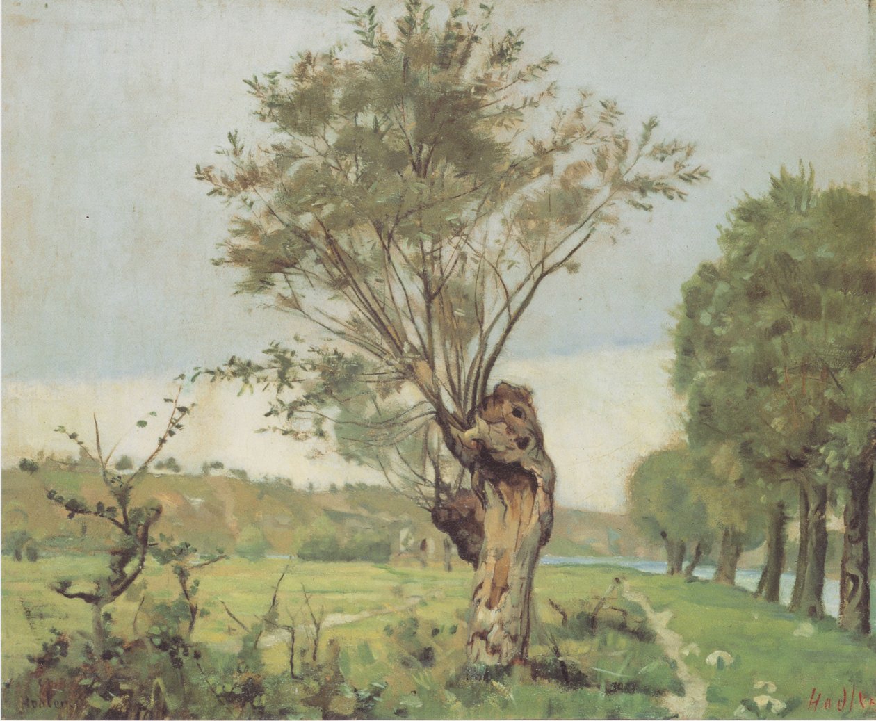Willows on the Jonction nær Genève af Ferdinand Hodler