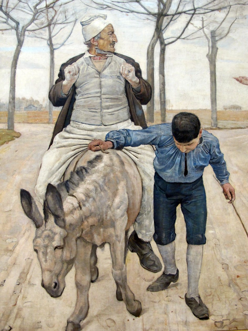 mølleren, hans søn og lasino af Ferdinand Hodler