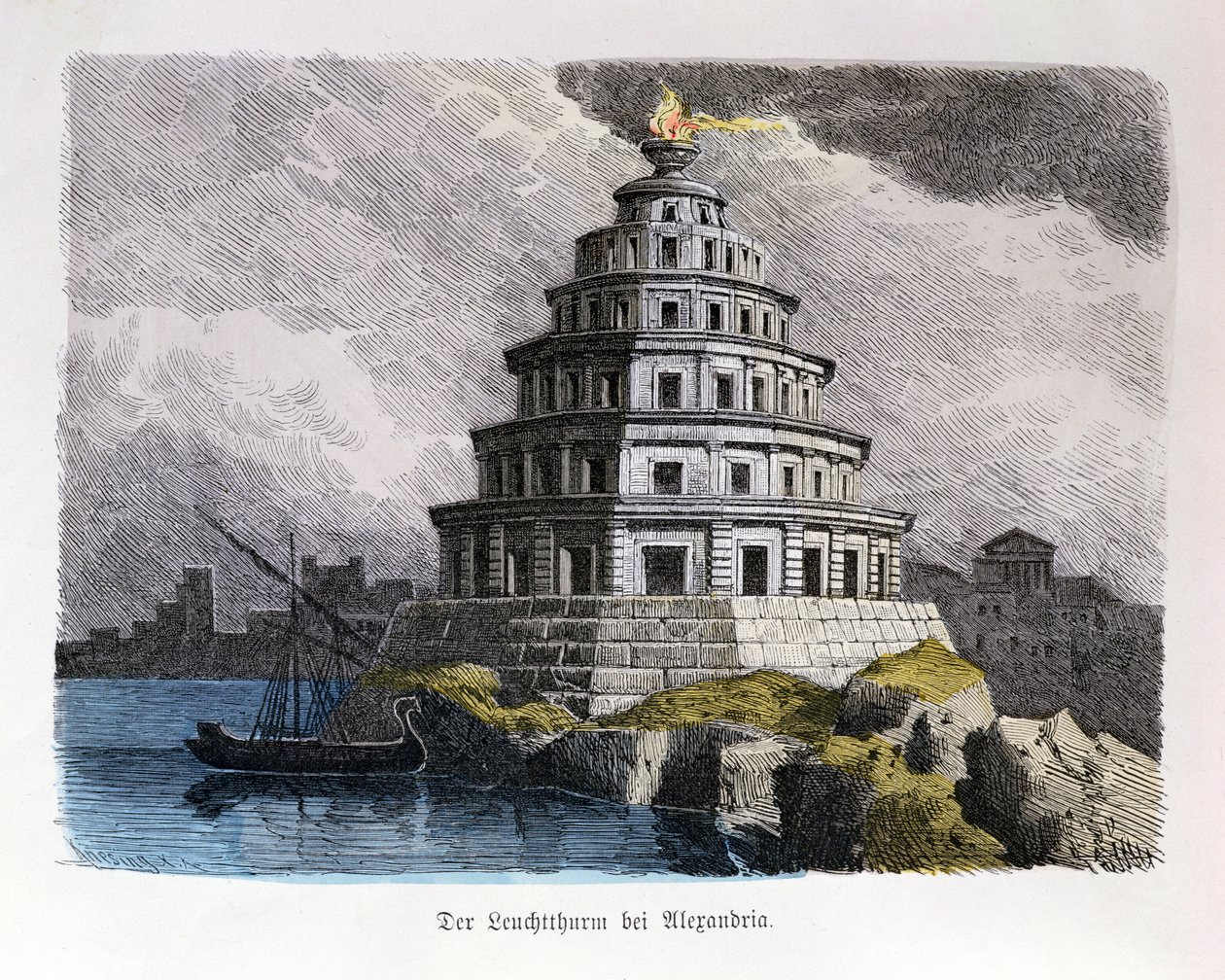 The Great Lighthouse of Alexandria, fra en serie af 