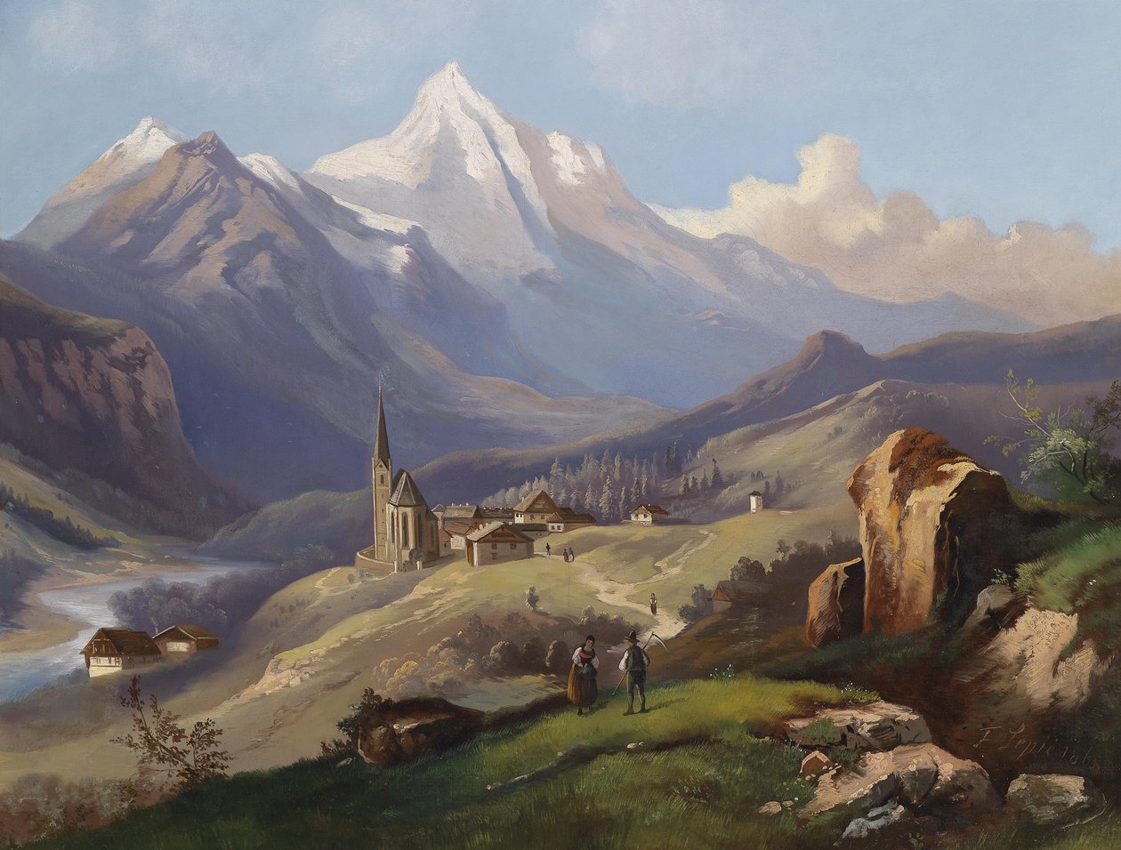 Udsigt over Heiligenblut af Ferdinand Lepie