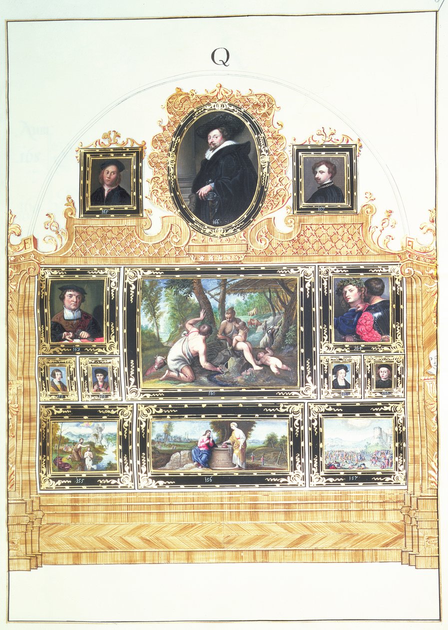 Bog I f.Q Malet inventar over kejser Charles VIs samling i Stallburg, Wien, 1720-30 (wc) af Ferdinand Storffer or Astorffer