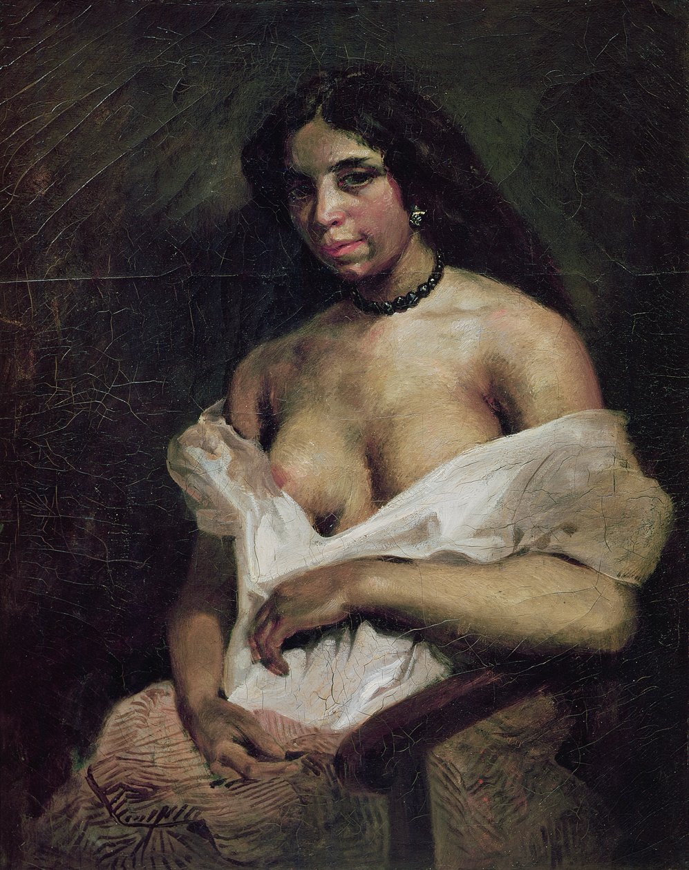 En mulattkvinde, ca. 1821-24 af Ferdinand Victor Eugene Delacroix