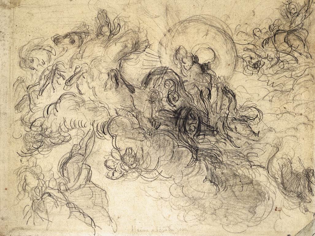 Apollo slår Python ihjel af Ferdinand Victor Eugene Delacroix