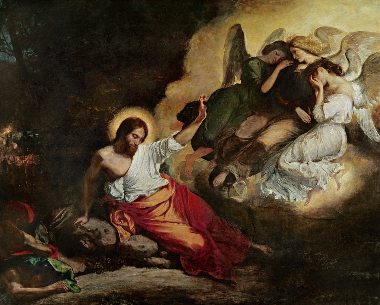 Kristus i Olivenhaven, 1827 af Ferdinand Victor Eugene Delacroix