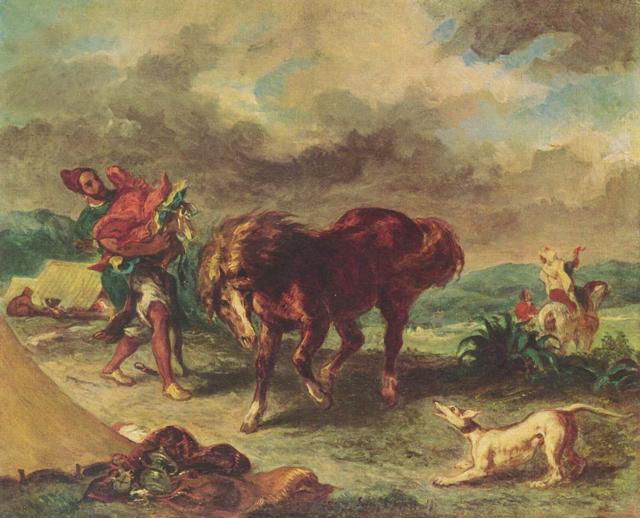 Marokkanen og hans hest af Ferdinand Victor Eugene Delacroix