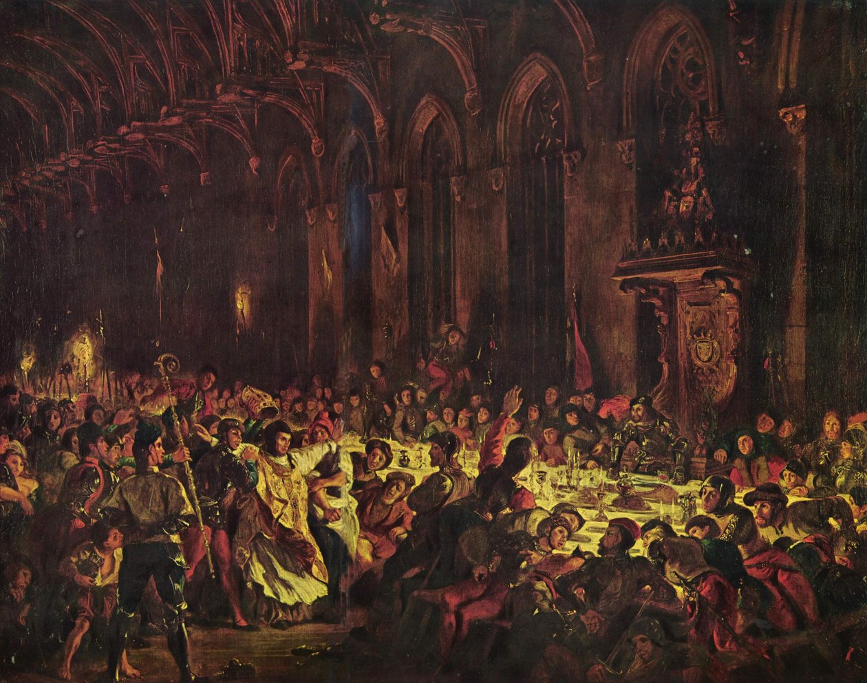 Attentat på biskoppen i Liège af Ferdinand Victor Eugene Delacroix