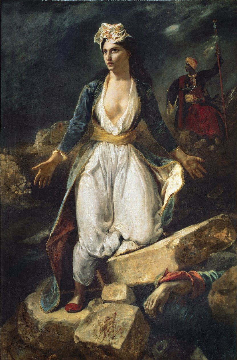 Grækenland udløber på ruinerne af Missolonghi, 1826 af Ferdinand Victor Eugene Delacroix