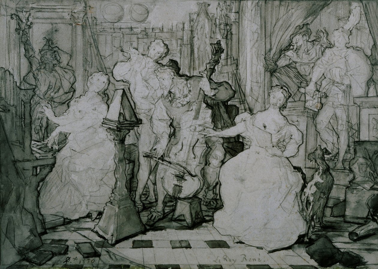 Roy René af Ferdinand Victor Eugene Delacroix