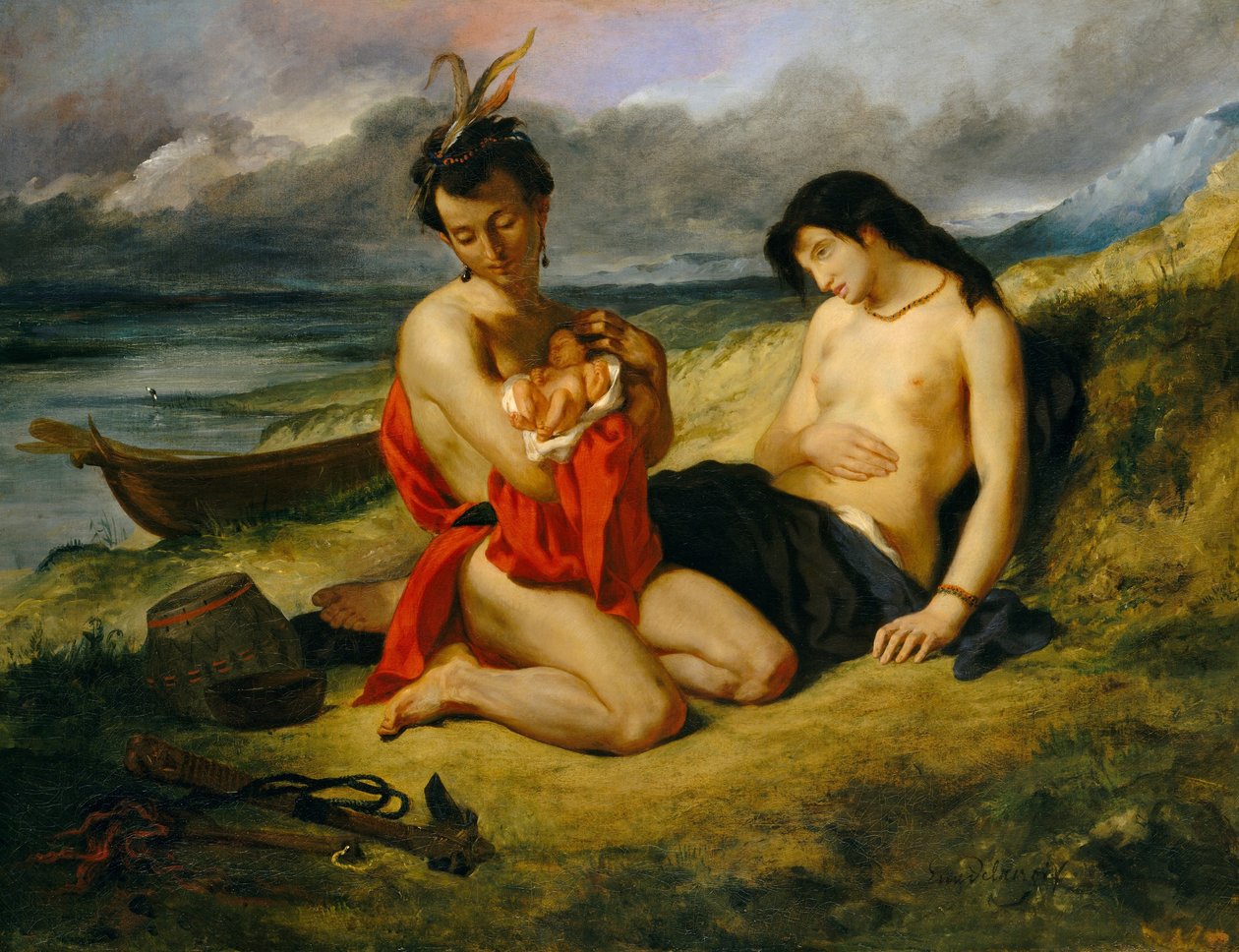 Natchez af Ferdinand Victor Eugene Delacroix