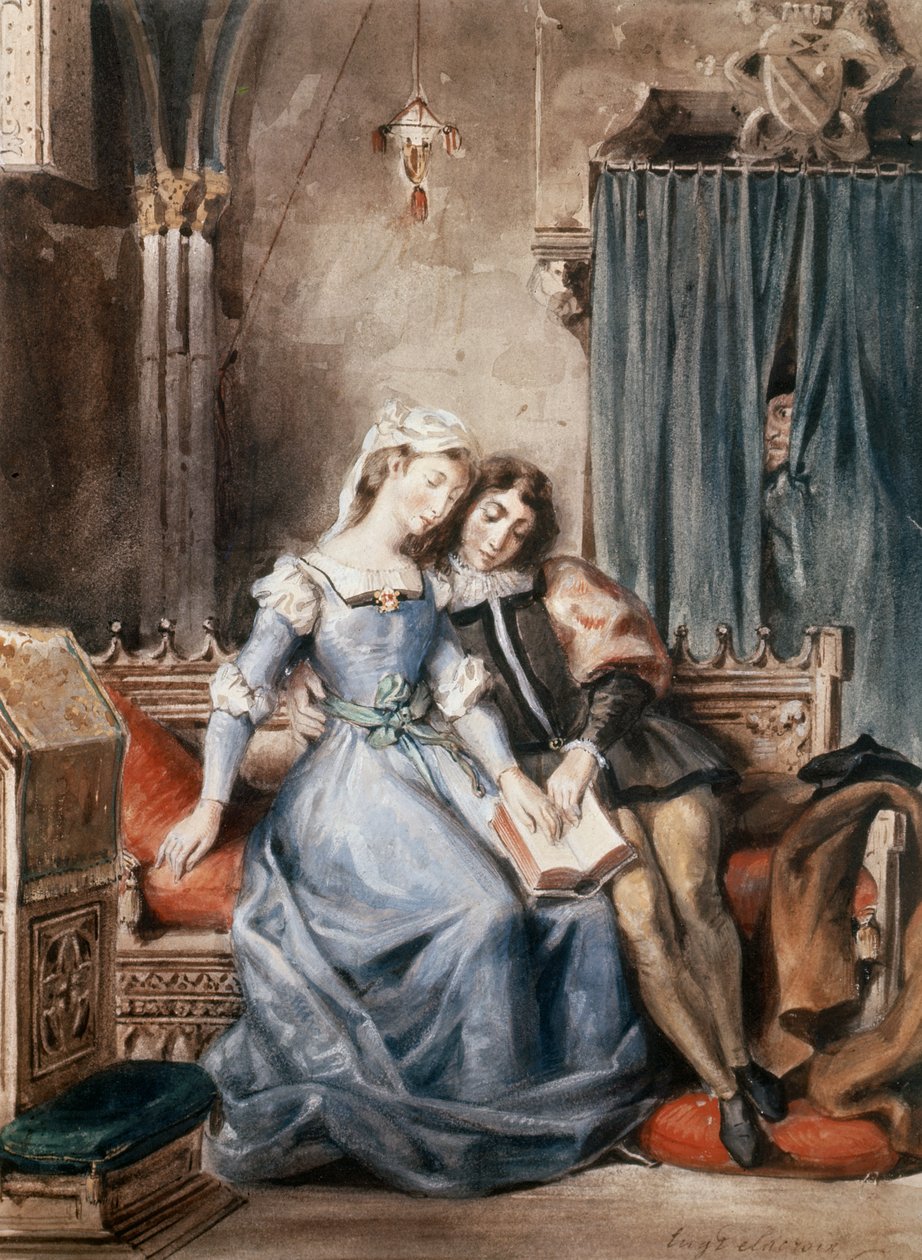 Paolo Malatesta og Francesca da Rimini af Ferdinand Victor Eugene Delacroix