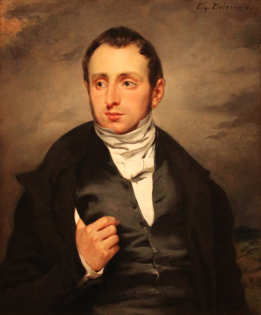Portræt af Dr. François-Marie Desmaisons af Ferdinand Victor Eugene Delacroix