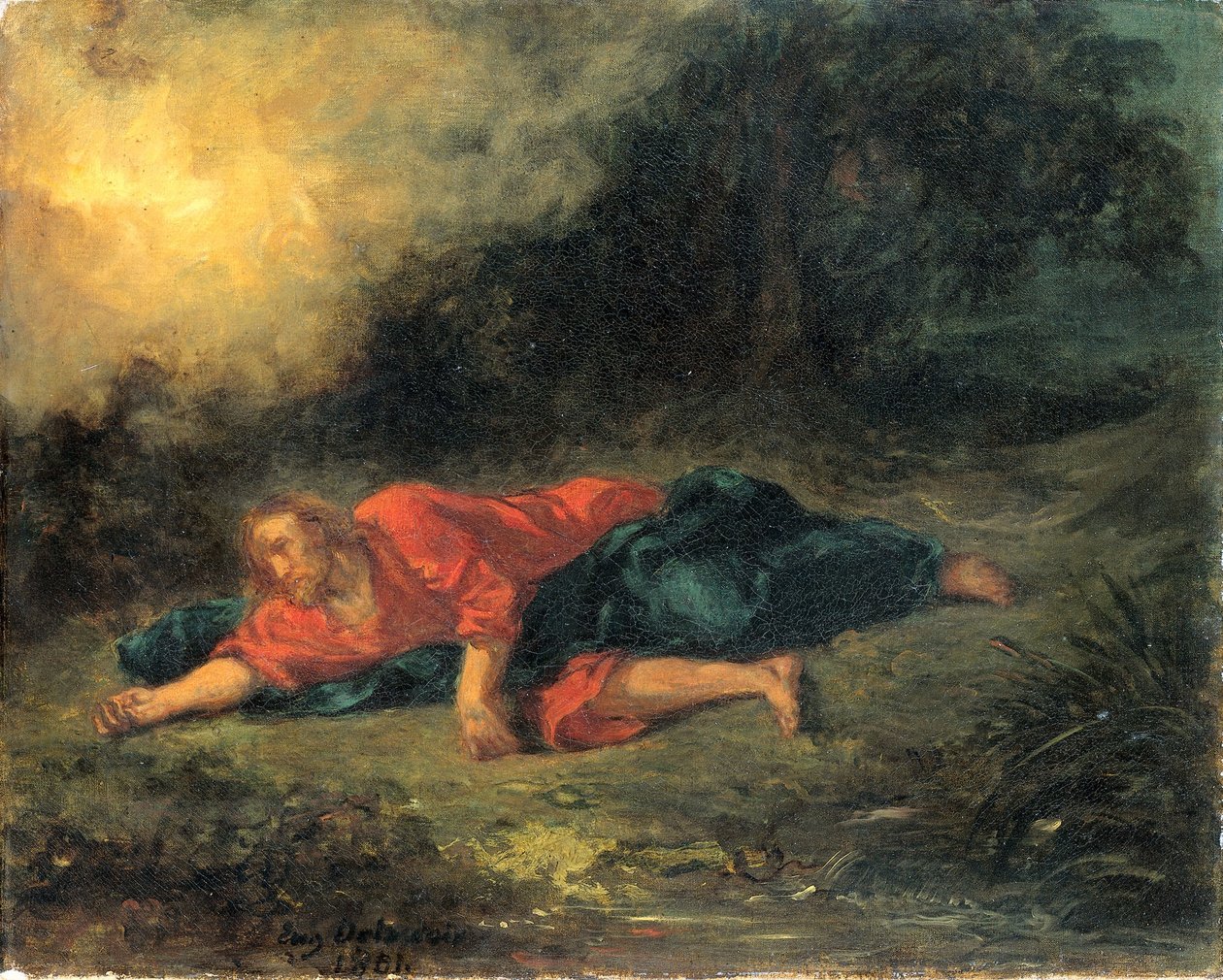 Kvalet i haven af Ferdinand Victor Eugene Delacroix