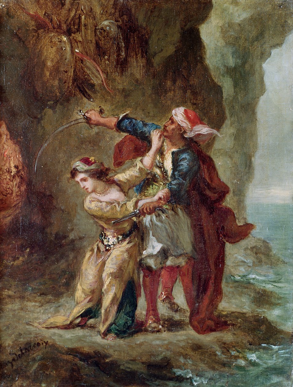 Bruden af Abydos, 1843 af Ferdinand Victor Eugene Delacroix