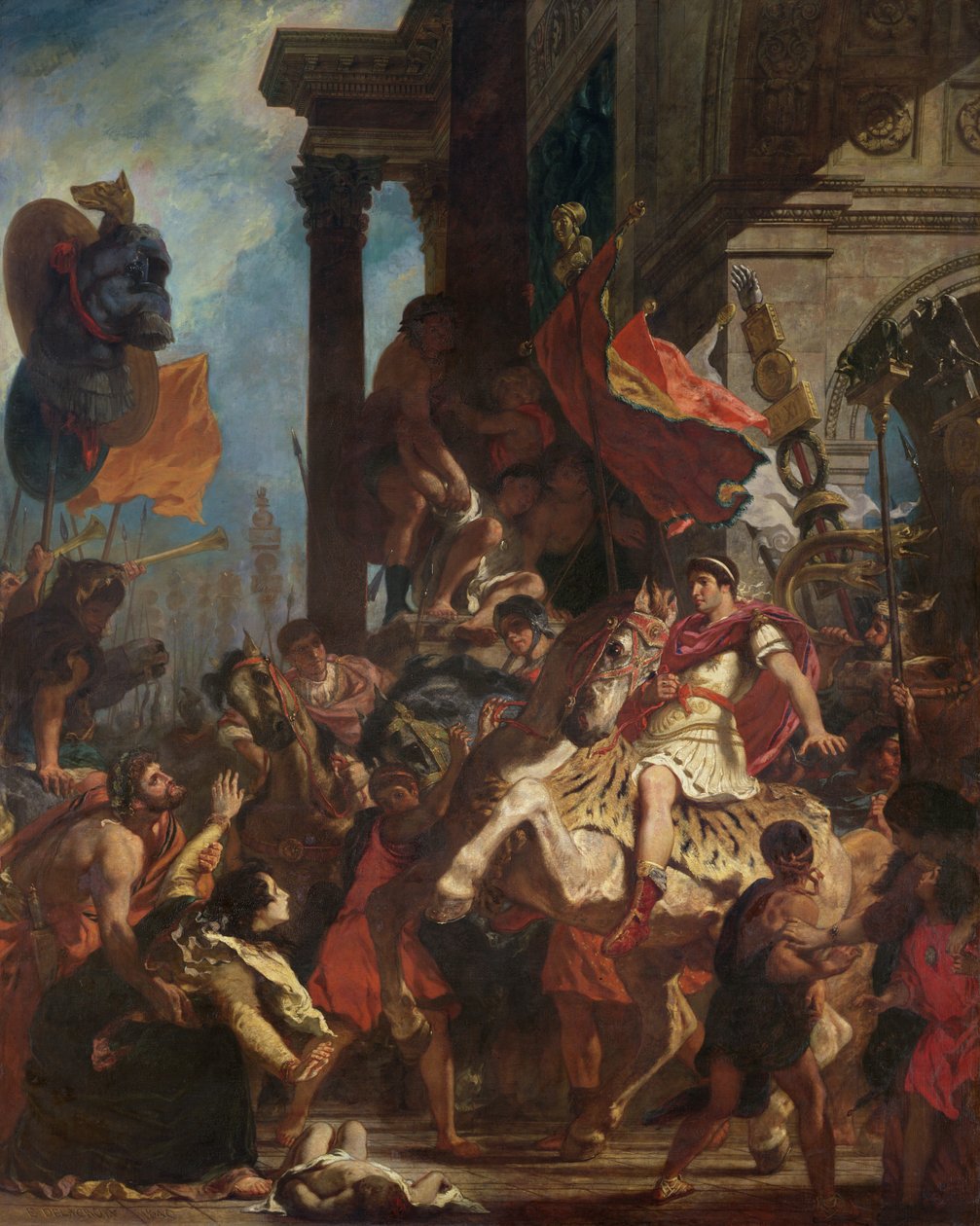 Trajans retfærdighed (53-117) 1840 af Ferdinand Victor Eugene Delacroix