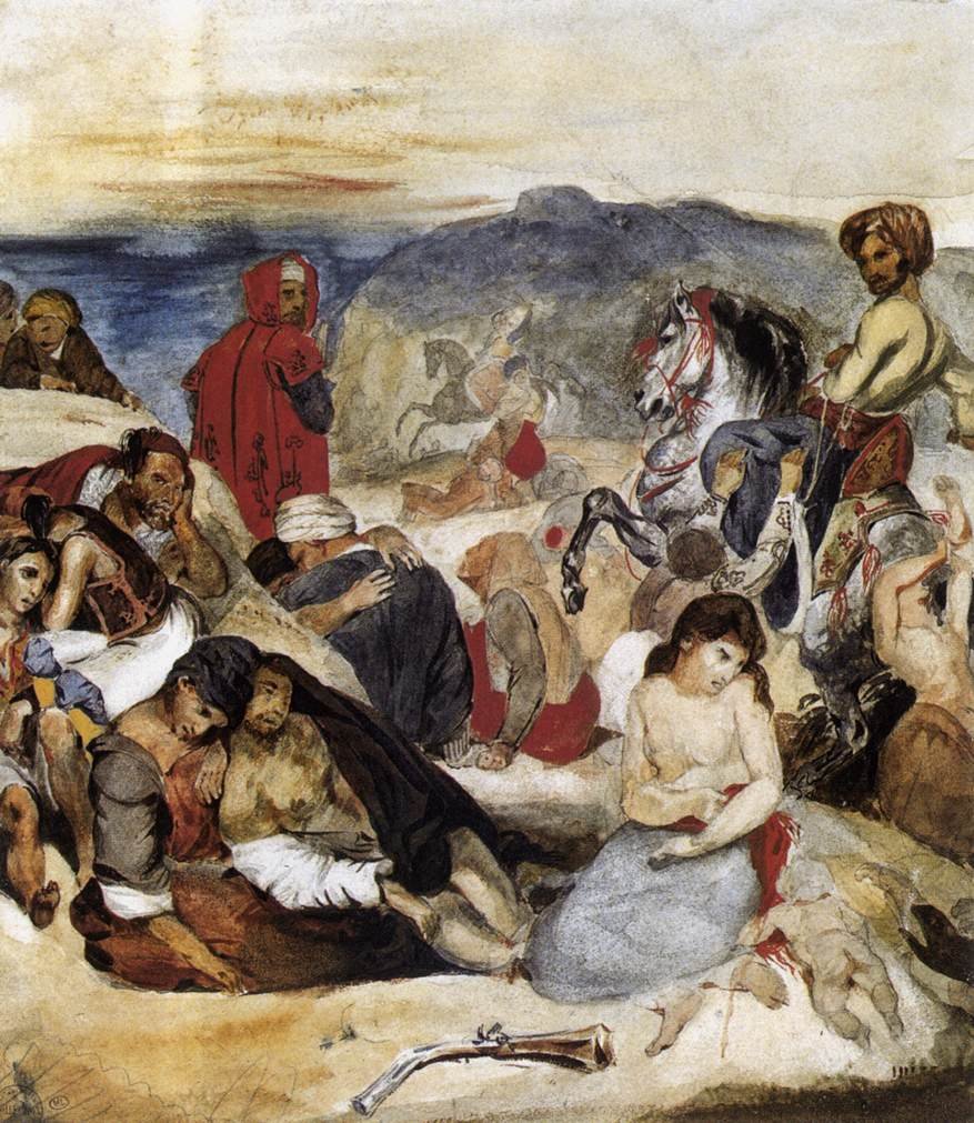 Massakren i Chios af Ferdinand Victor Eugene Delacroix
