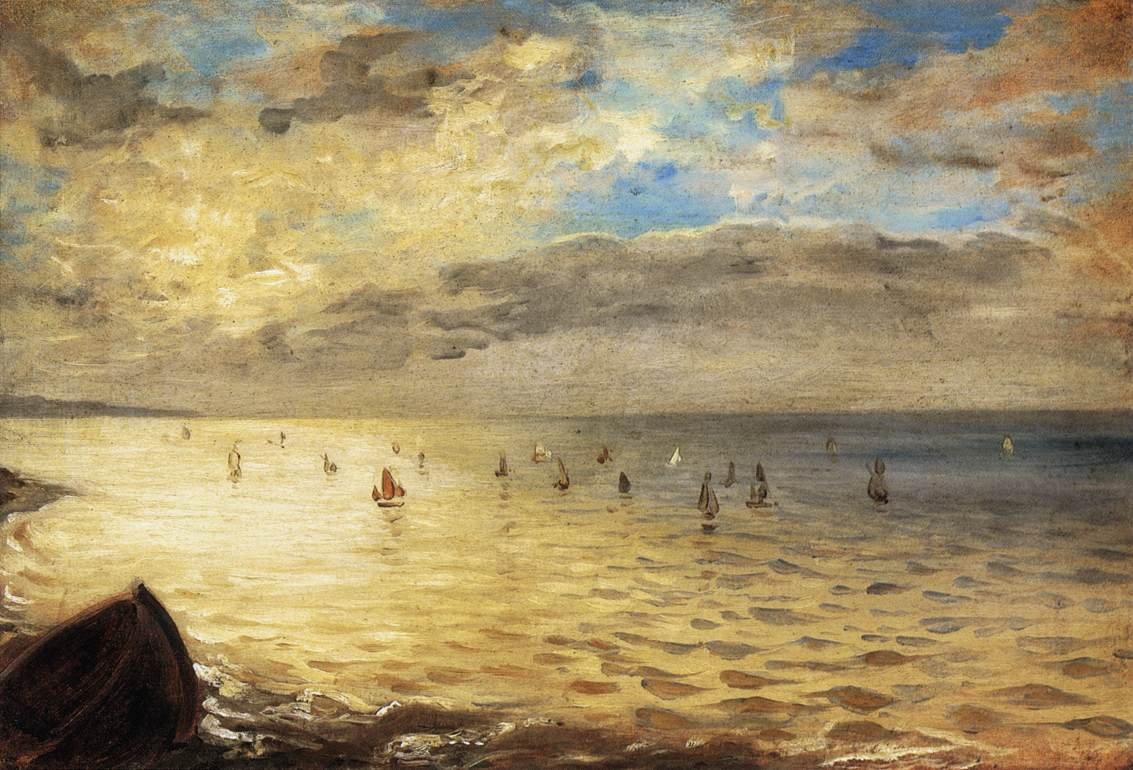 Havet fra højderne ved Dieppe af Ferdinand Victor Eugene Delacroix