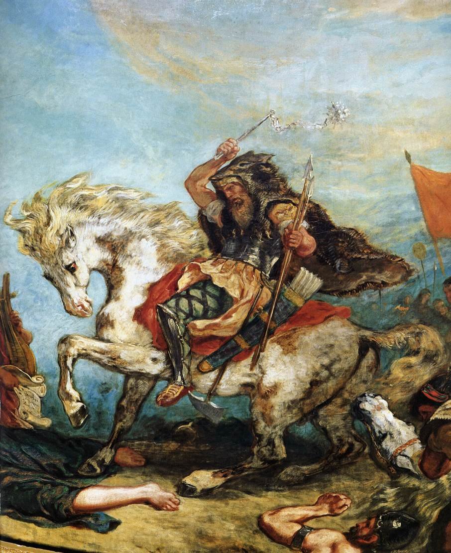 Victor Delacroix Attila fragment af Ferdinand Victor Eugene Delacroix