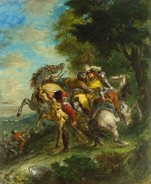 Weislingen fanget af Goetzs mænd af Ferdinand Victor Eugene Delacroix