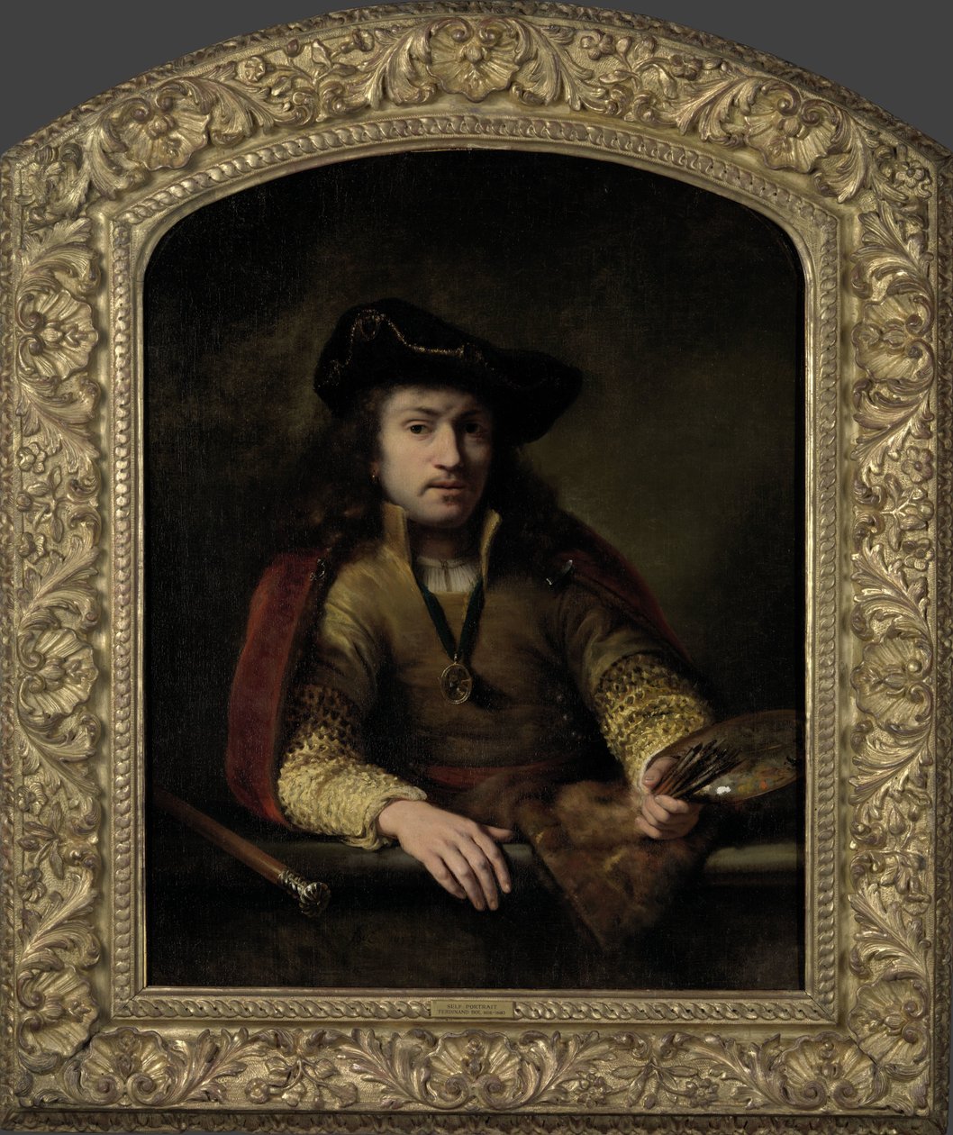 Selvportræt af Ferdinand Bol (signed by artist)