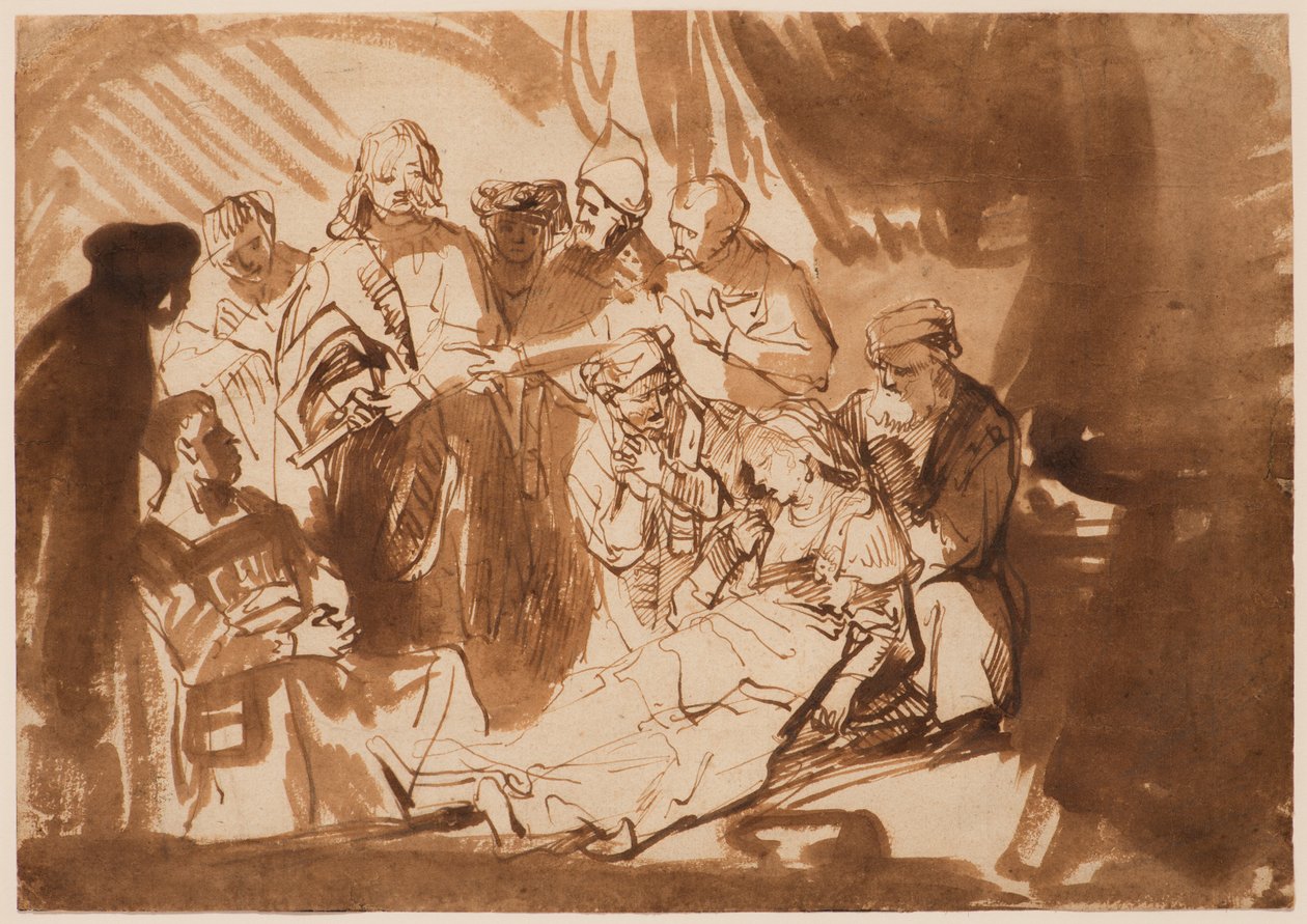Christus und die Tochter des Jairus af Ferdinand Bol