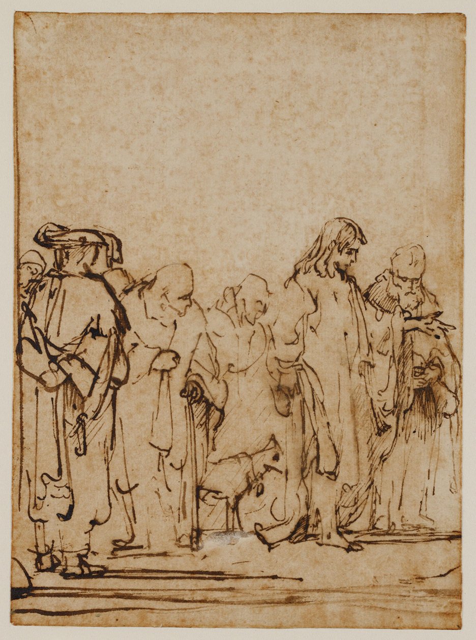 Kristus med disciple og/eller farisæere af Ferdinand Bol
