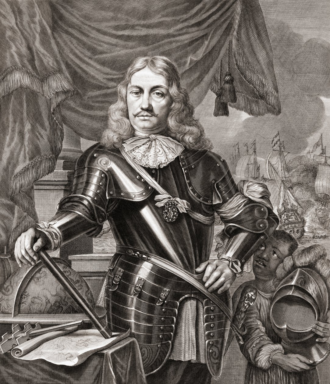 Cornelis Maartenszoon Tromp, efter en gravering af Lambert Visscher fra et maleri af Ferdinand Bol af Ferdinand Bol
