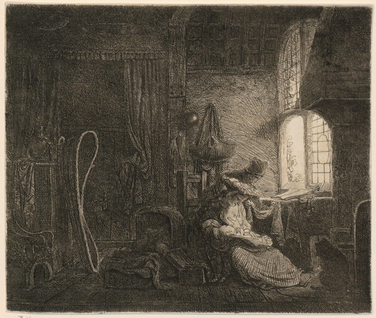 Familie im Zimmer af Ferdinand Bol