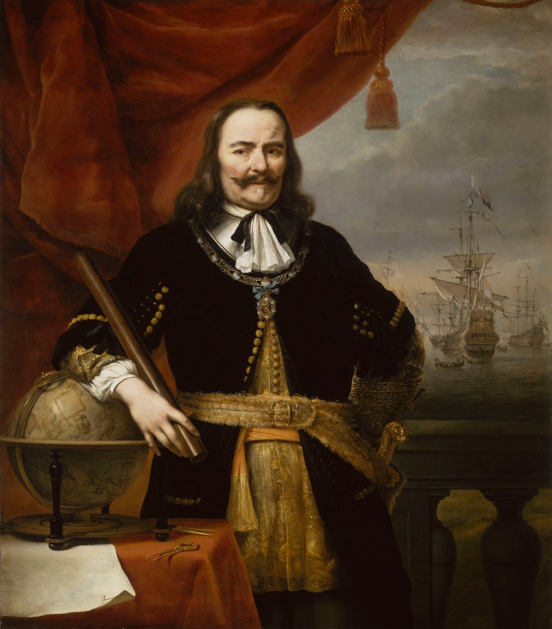 Michiel Adriaenszoon de Ruyter, generaladmiralløjtnant af de forenede provinser (1607-1676) af Ferdinand Bol