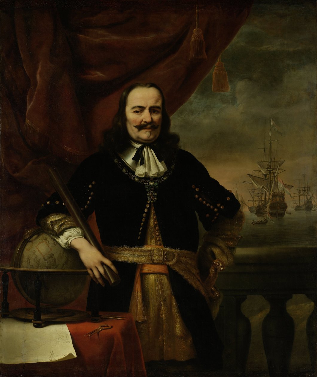 Michiel de Ruyter som løjtnant-admiral af Ferdinand Bol