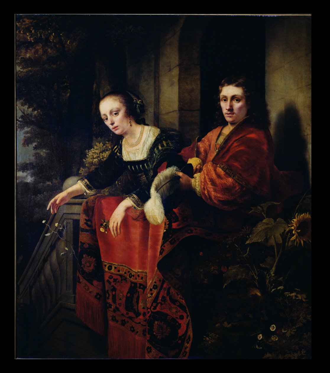 Portræt af en mand og kone, 1654 af Ferdinand Bol
