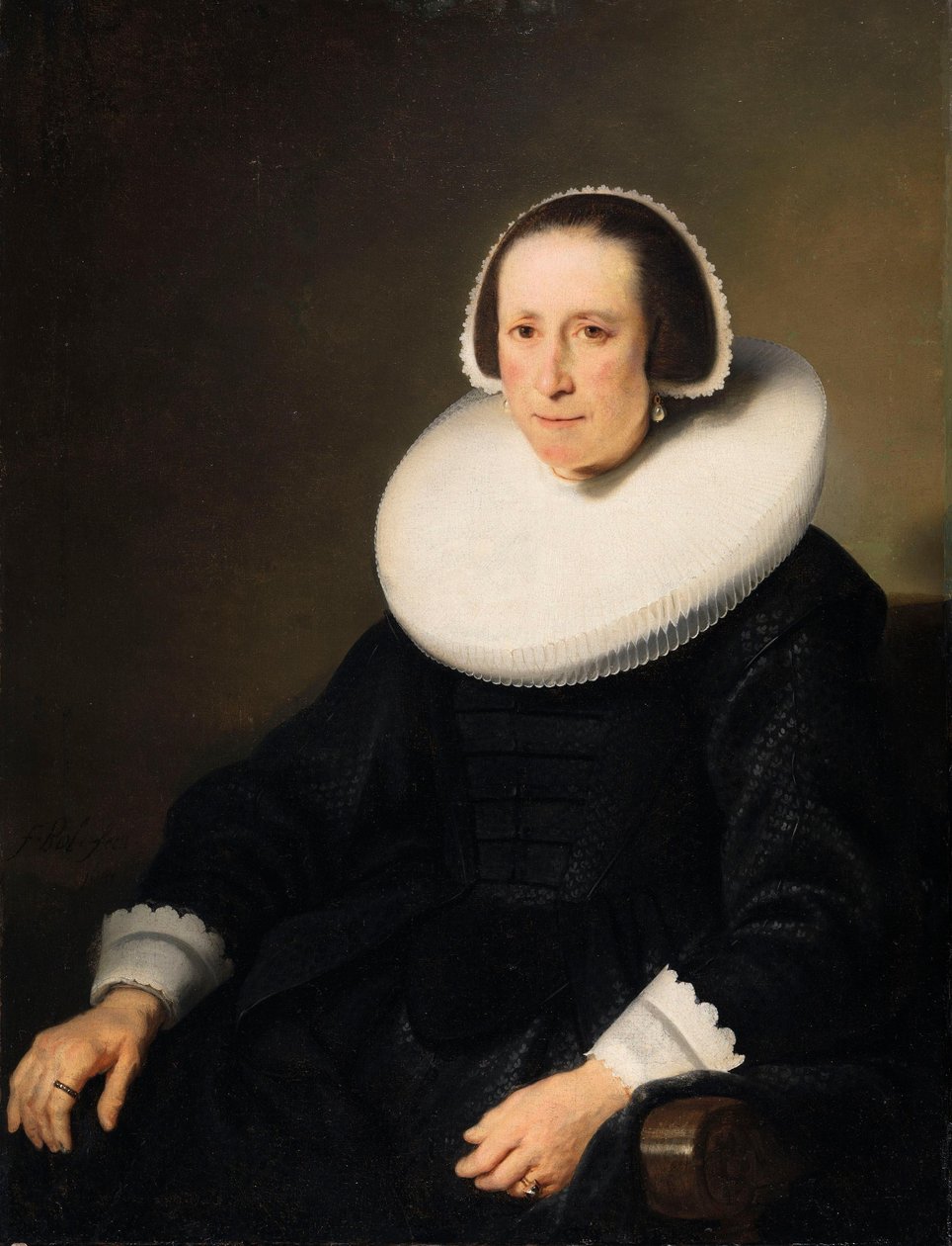 Portræt af en dame af Ferdinand Bol