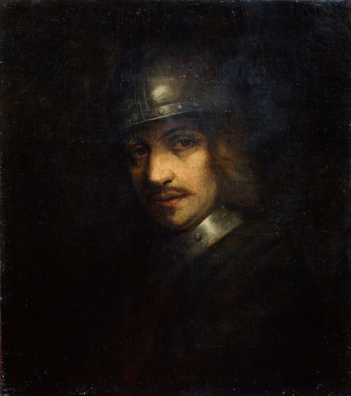 Portræt af en mand med hjelm, 1600-tallet af Ferdinand Bol