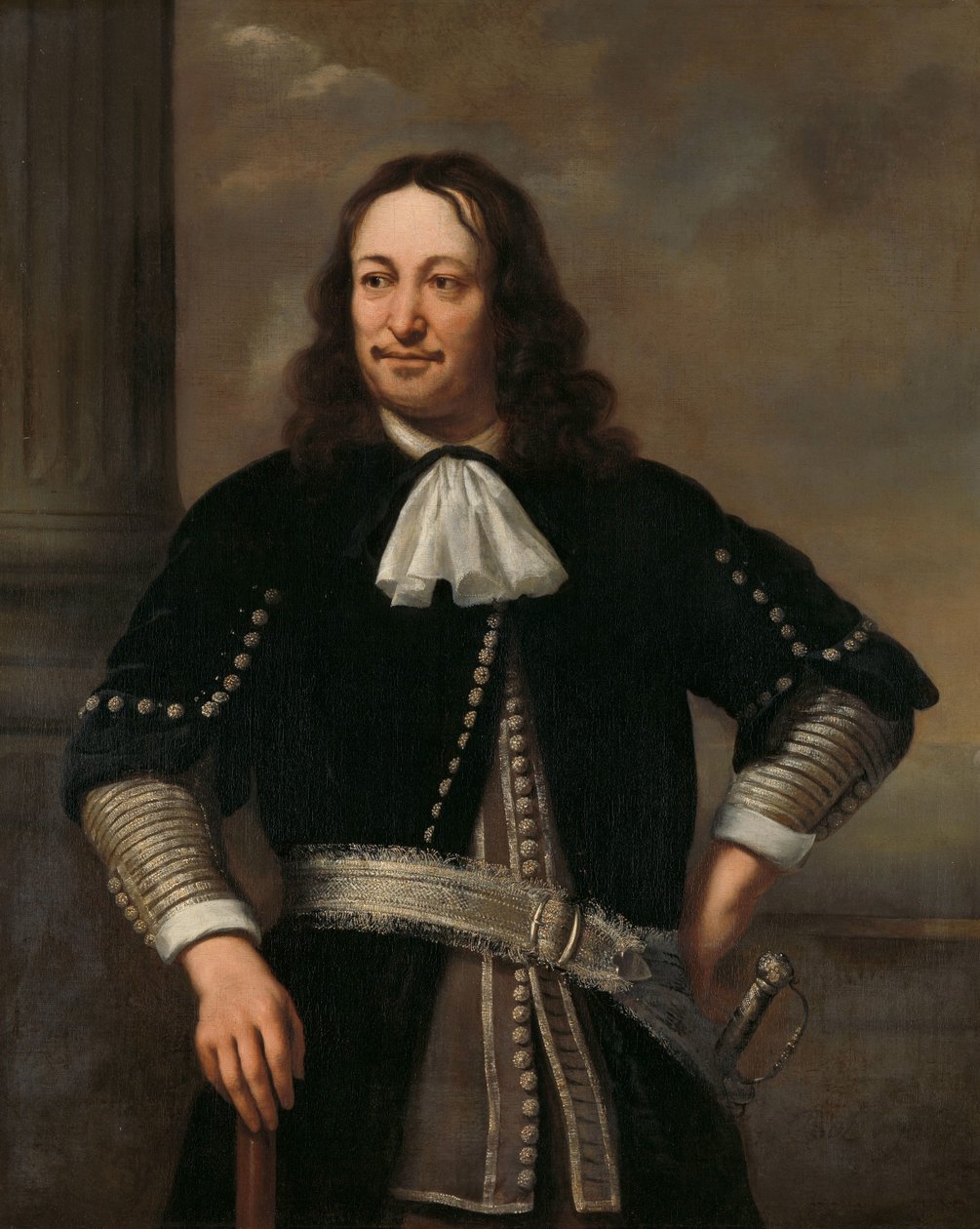 Portræt af en søofficer, sandsynligvis viceadmiral Aert van Nes (1626-1693) af Ferdinand Bol