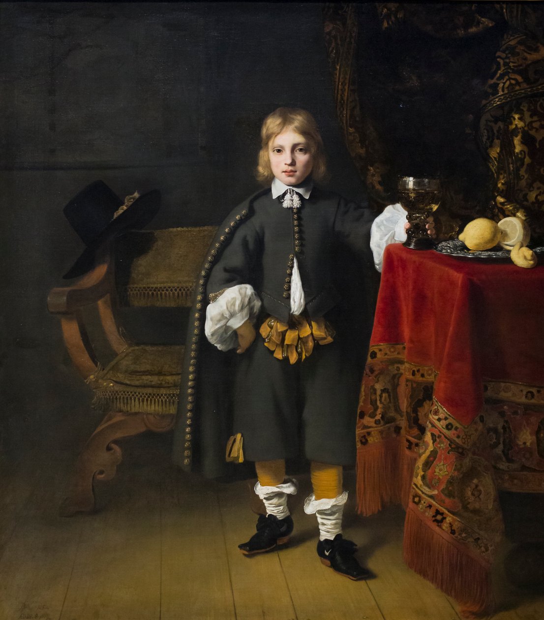 Portræt af en dreng på 8 år af Ferdinand Bol