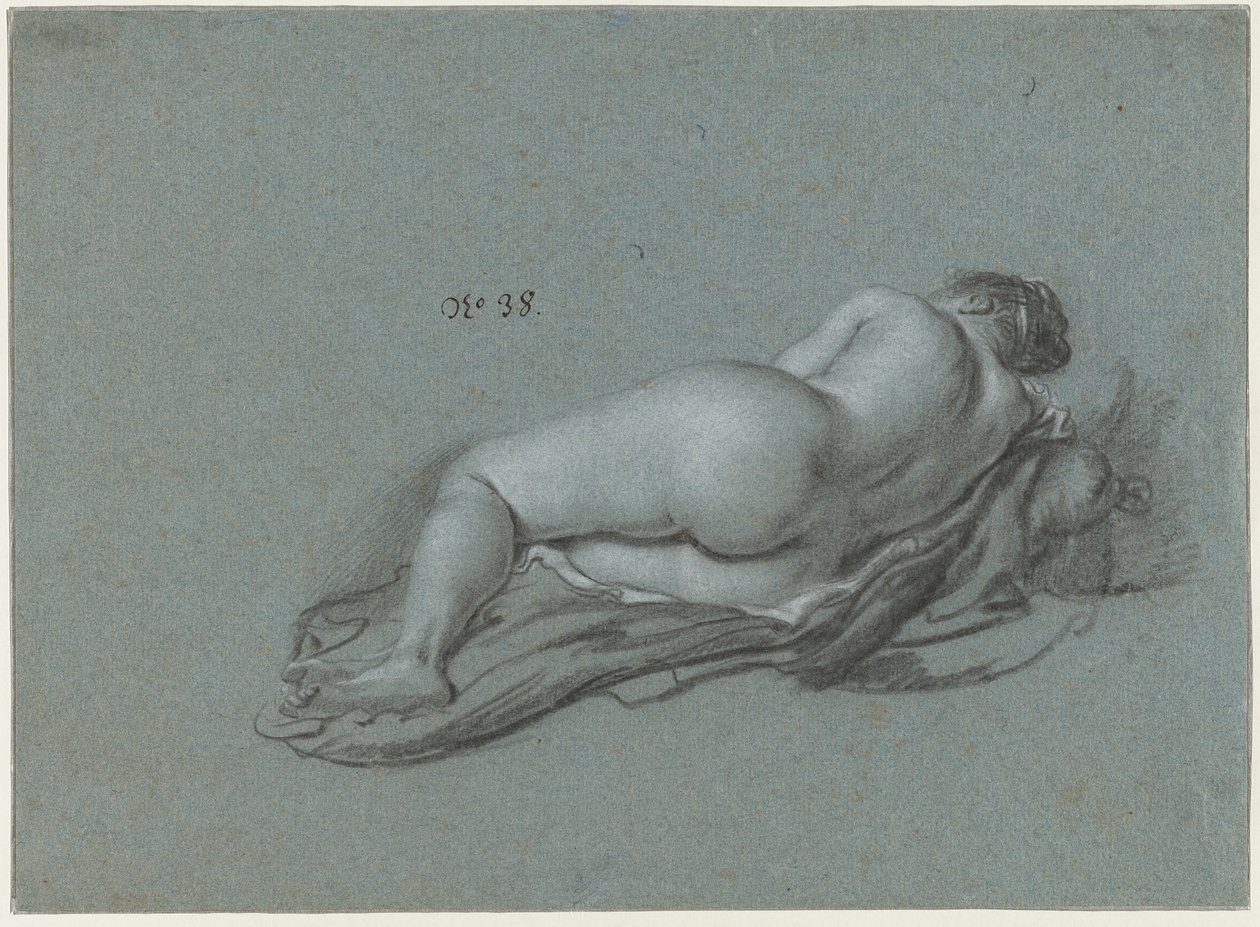 Liggende kvindelig nøgen af Ferdinand Bol