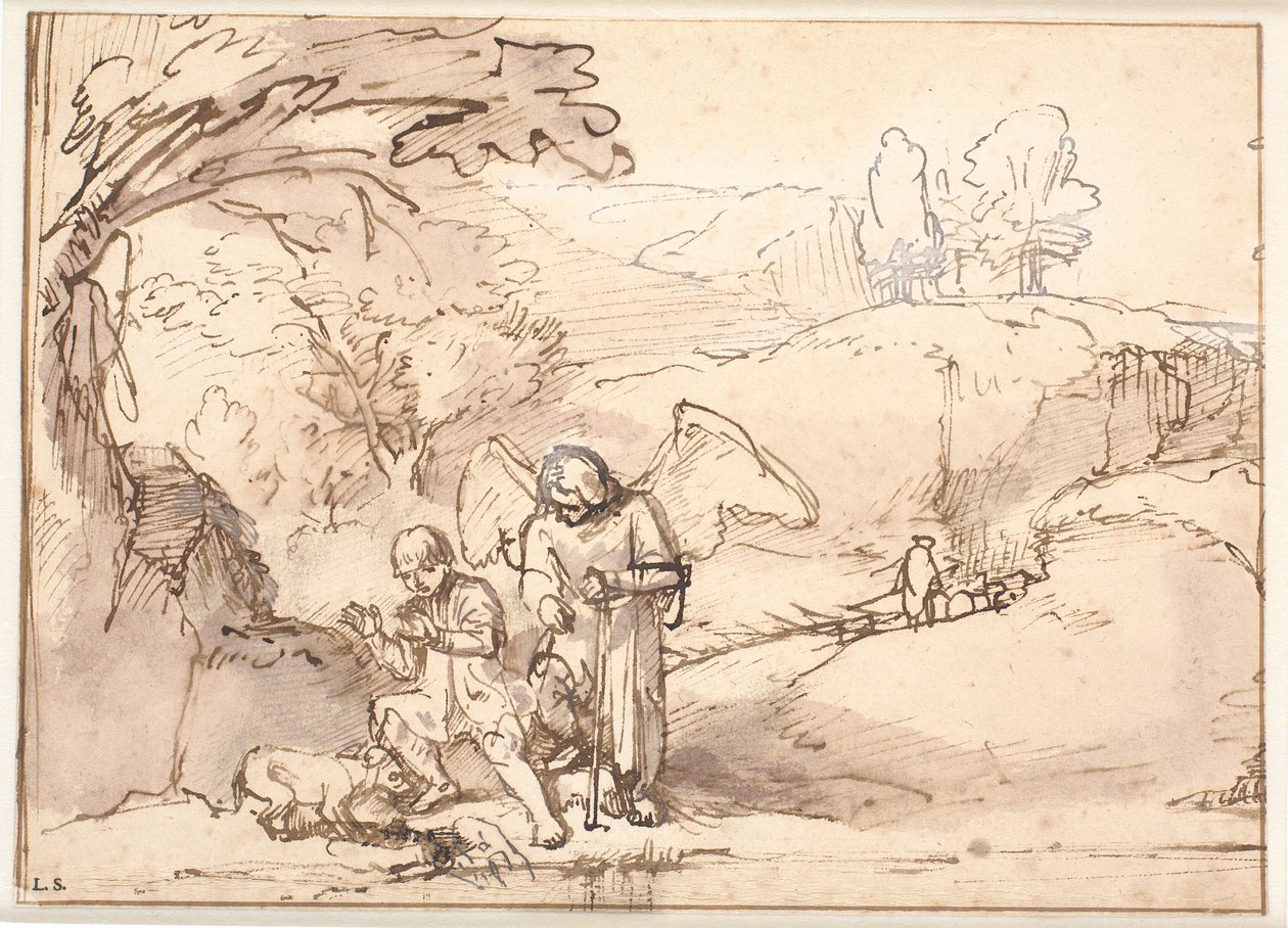 Tobias og fisken af Ferdinand Bol