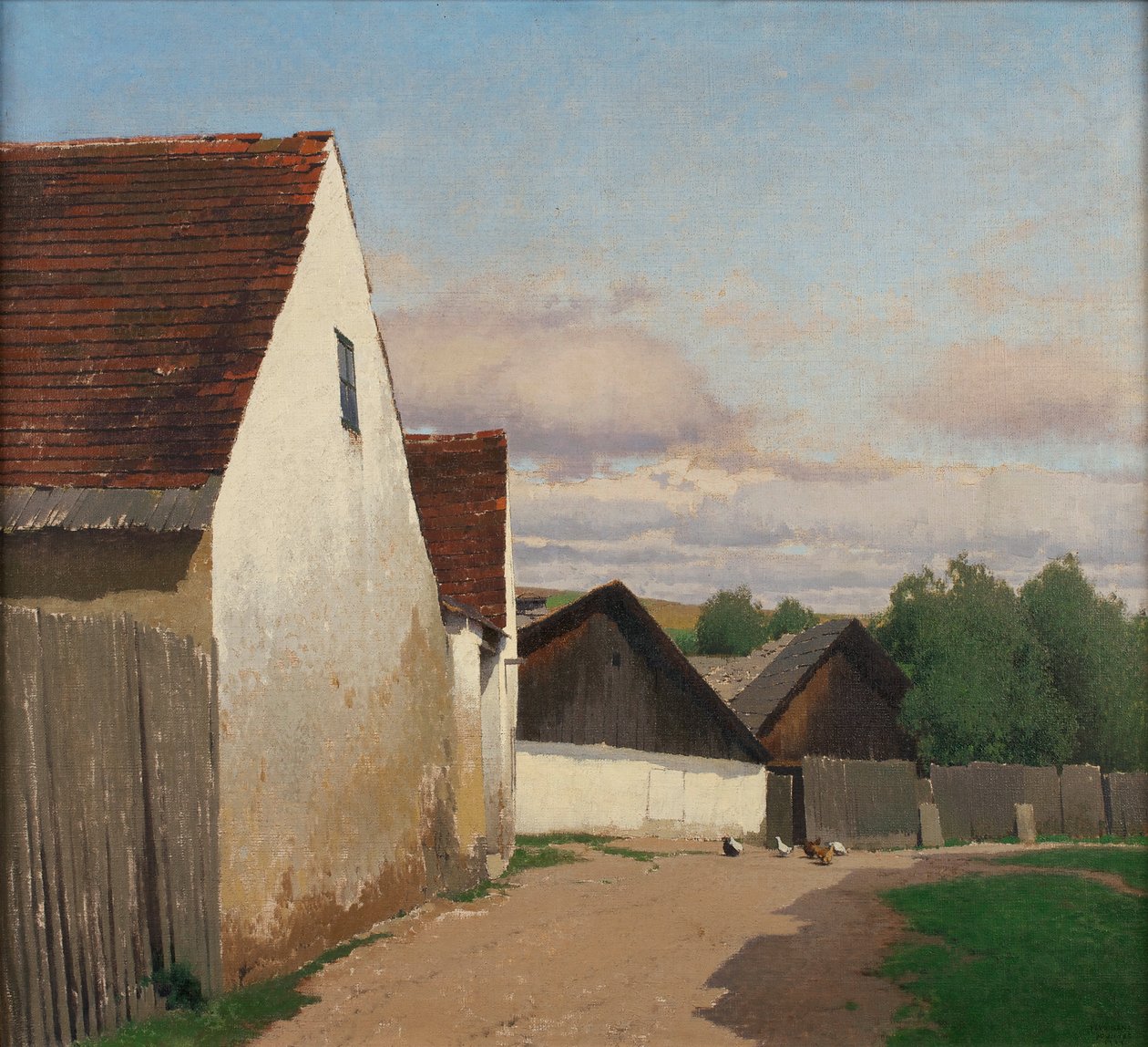 Gamle huse i Gaudenzdorf af Ferdinand Brunner
